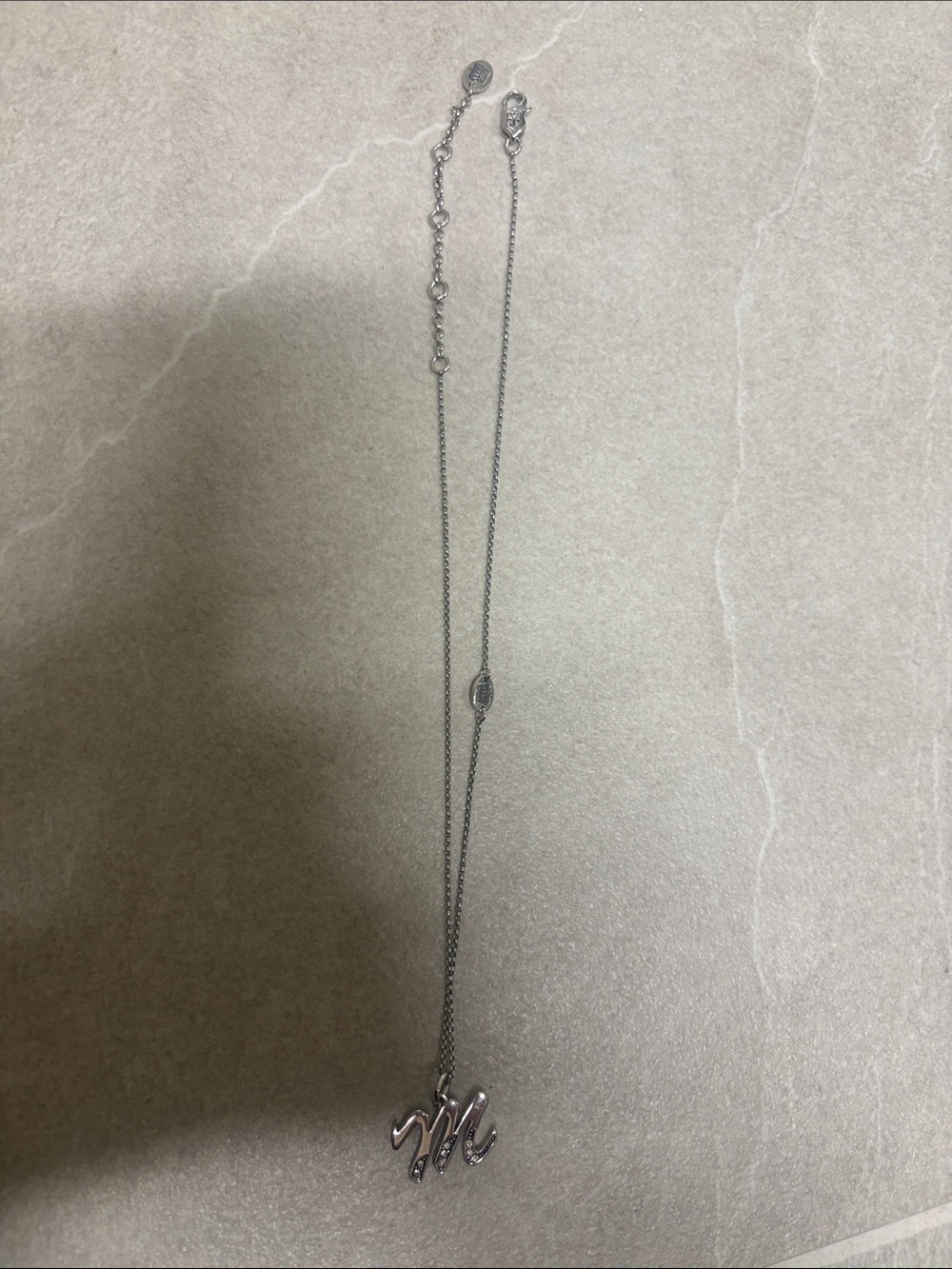 Vintage Juicy Couture Silver Initial 'M' Pendant Necklace - Women's Jewelry